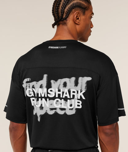 Gymshark Running Graphic T-Shirt - GS Black