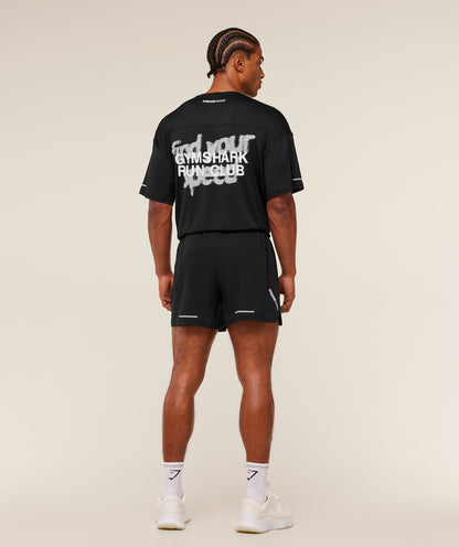 Gymshark Running Graphic T-Shirt - GS Black