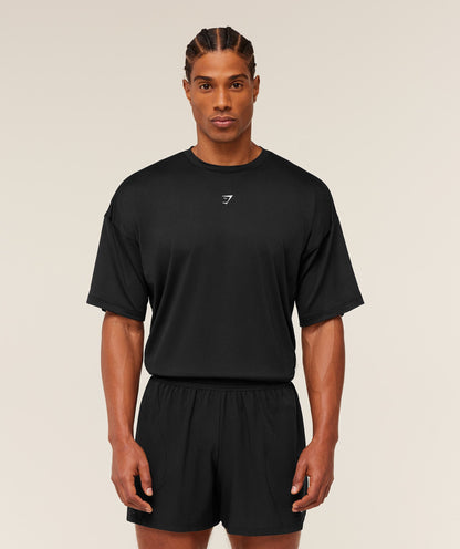 Gymshark Running Graphic T-Shirt - GS Black