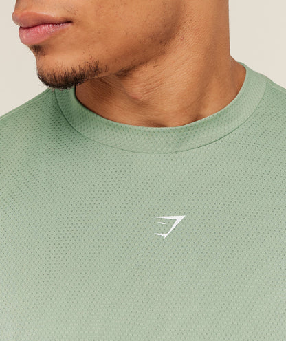 Gymshark Running Graphic T-Shirt - GS Haze Green