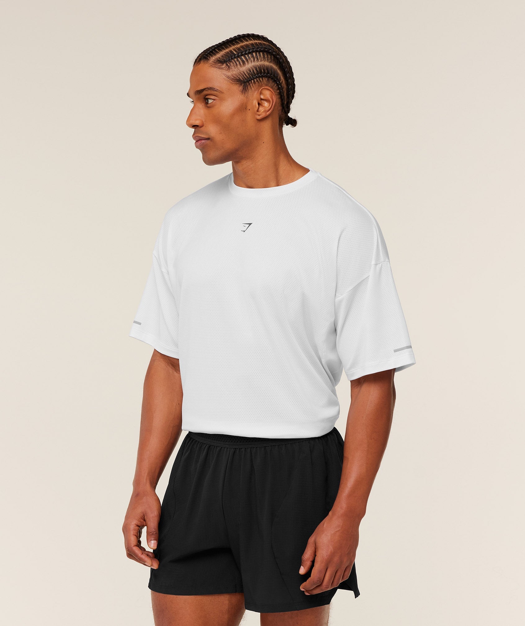 Gymshark Running Graphic T-Shirt - GS White