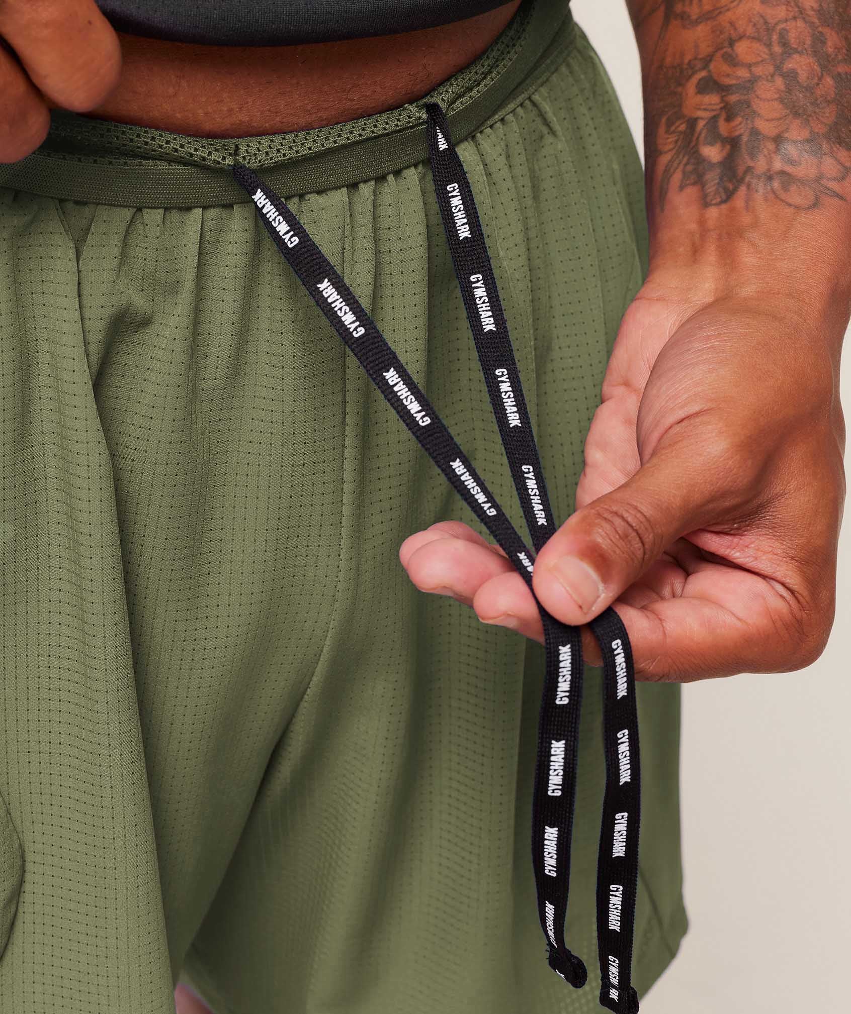 Gymshark Running 5" Shorts - GS Grounded Green