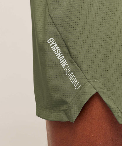 Gymshark Running 5" Shorts - GS Grounded Green