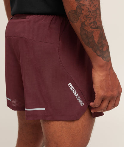 Gymshark Running 5" Shorts - Rich Maroon
