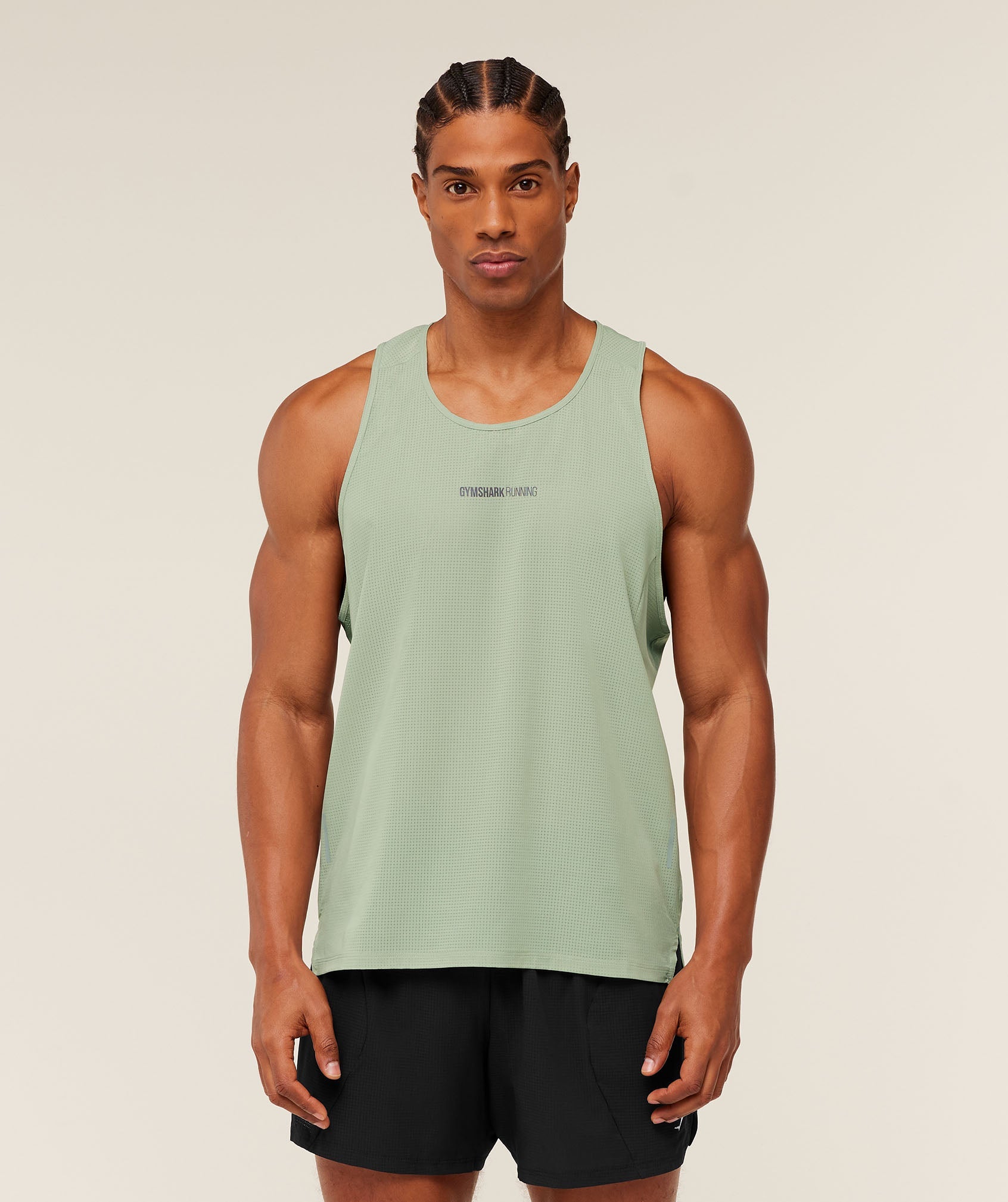 Gymshark Running Tank - GS Haze Green