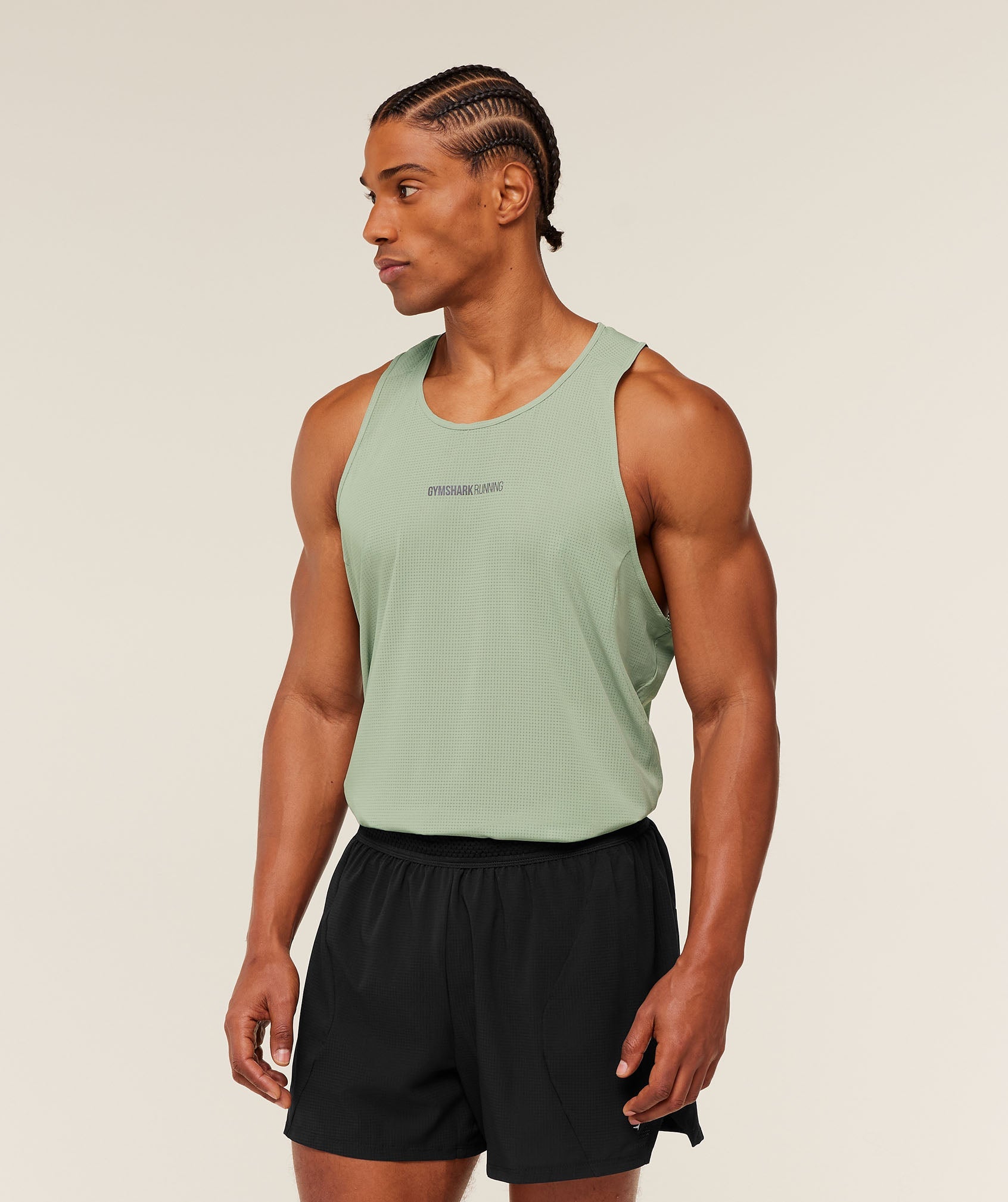 Gymshark Running Tank - GS Haze Green