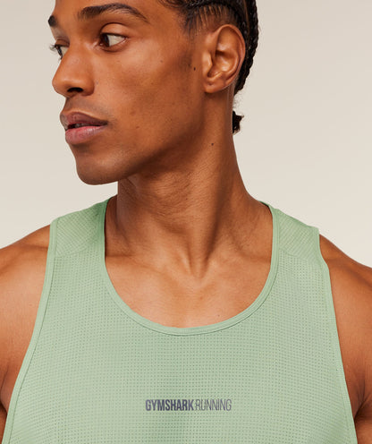 Gymshark Running Tank - GS Haze Green