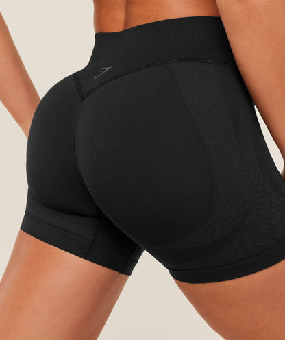 Gymshark Weekend Seamless Shorts - GS Black/GS Asphalt Grey