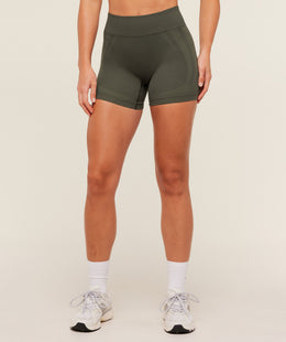 Gymshark Weekend Seamless Shorts -  Strength Green /  Grounded Green