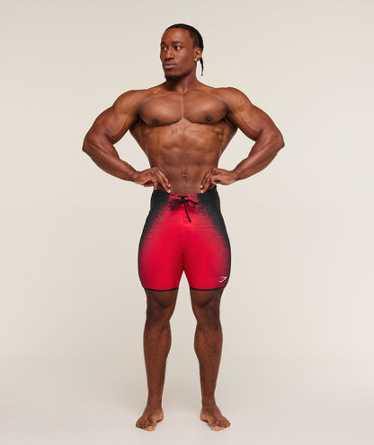 Gymshark RT Competition Board Short - GS Athletic Red/GS Black