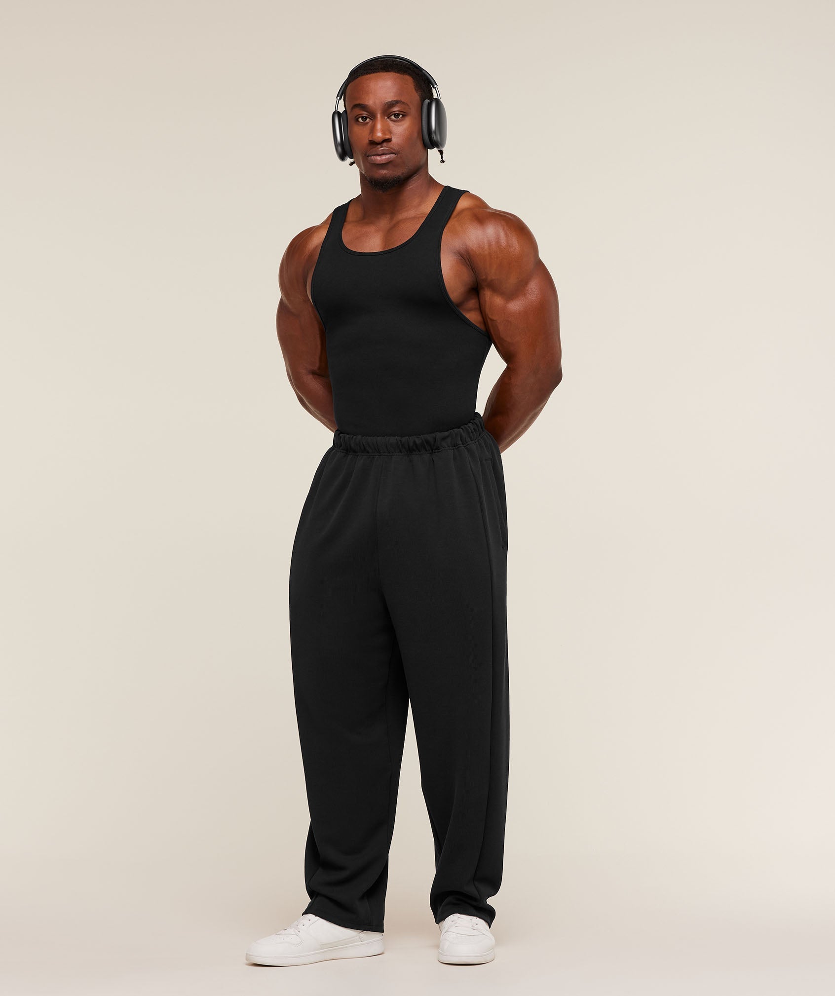Gymshark Straight Leg Tracksuit Pant - Black