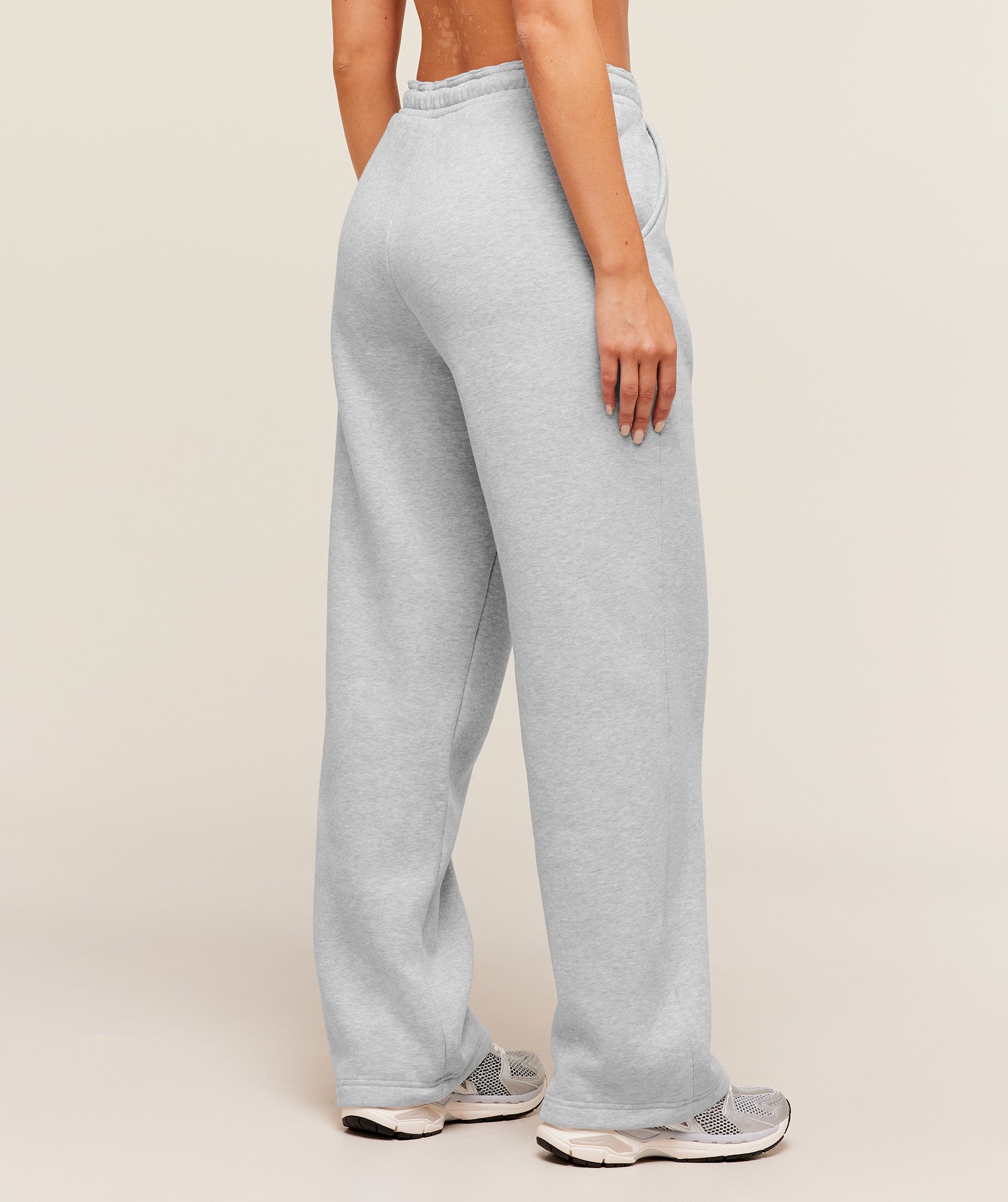 Gymshark Cosy Luxe Straight Leg Regular Joggers - Soft Grey Marl