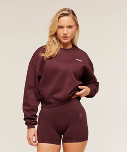 Gymshark Cosy Luxe Sweatshirt - Rich Maroon