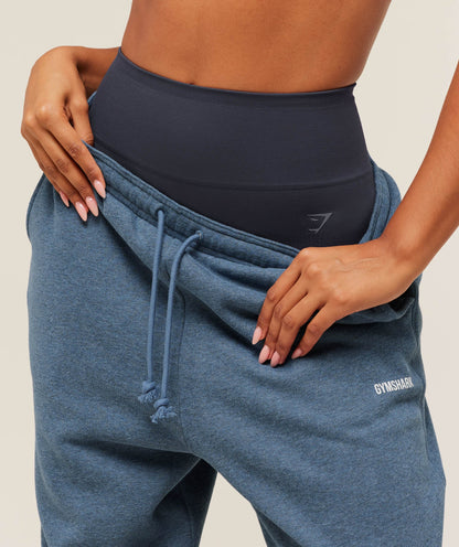 Gymshark Cosy Luxe Cuffed Joggers - Compound Blue Marl
