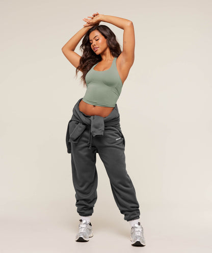 Gymshark Cosy Luxe Cuffed Joggers - Onyx Grey
