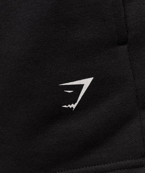Gymshark Collegiate Graphic Fleece Shorts - Black