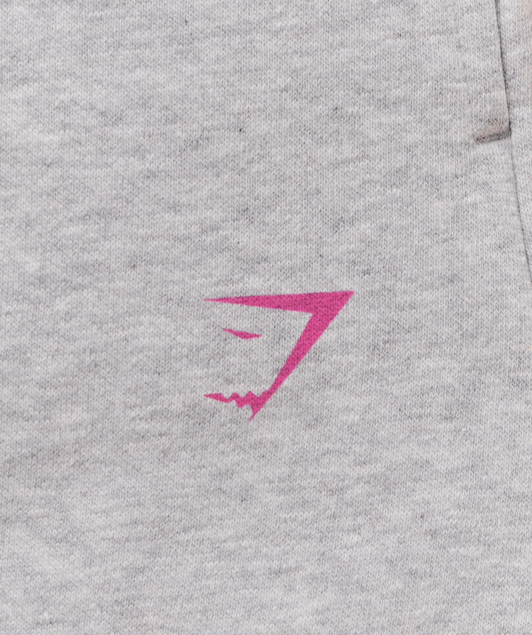 Gymshark Collegiate Graphic Fleece Shorts - Light Grey Core Marl