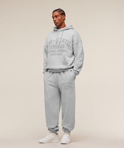 Gymshark Collegiate Hoodie - Soft Grey Marl