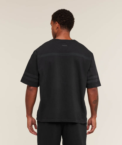 Gymshark Collegiate Washed Jersey T-Shirt - Black