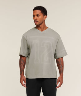 Gymshark Collegiate Washed Jersey T-Shirt - Smokey Grey