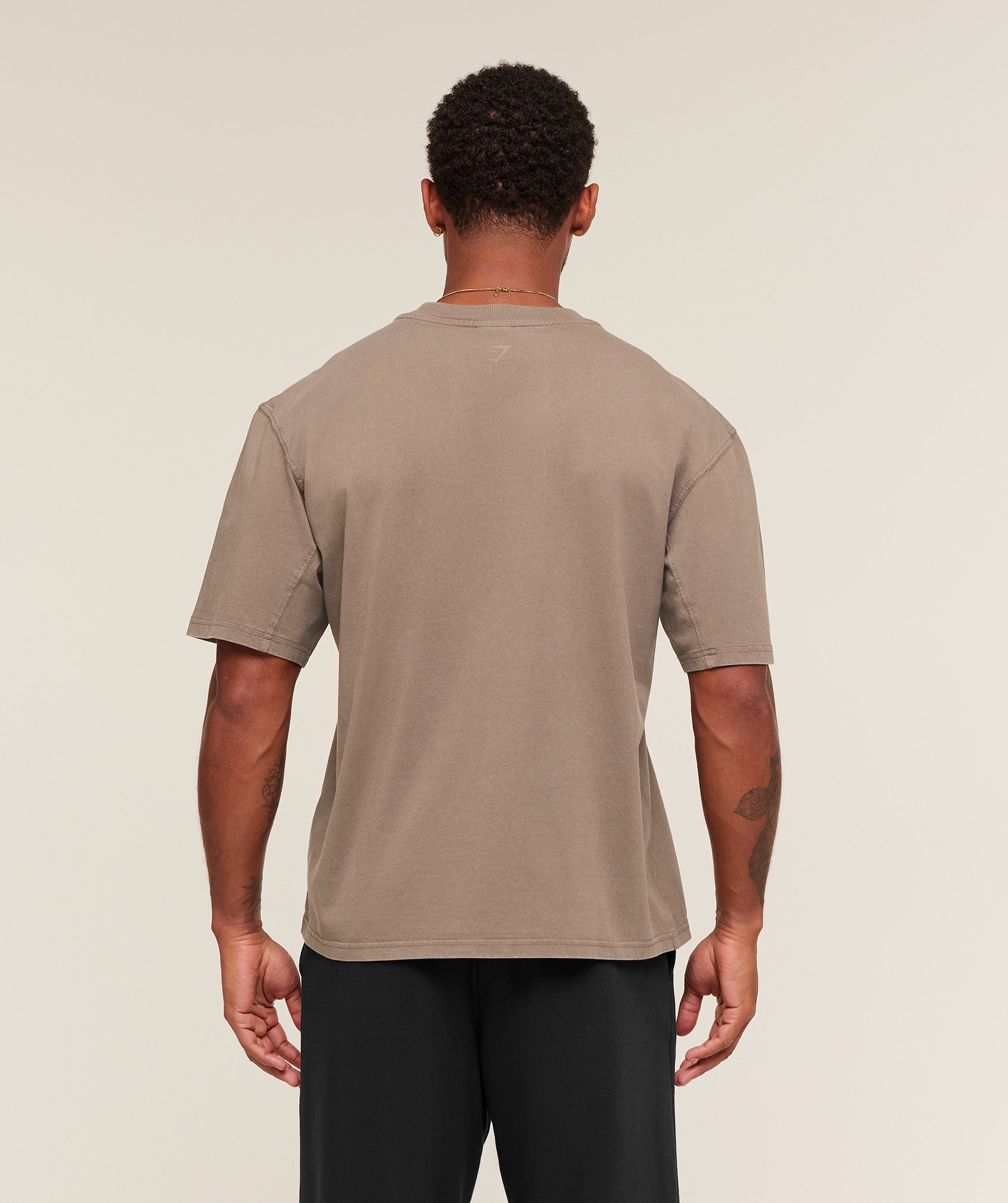 Gymshark Collegiate Washed T-Shirt - Soft Brown
