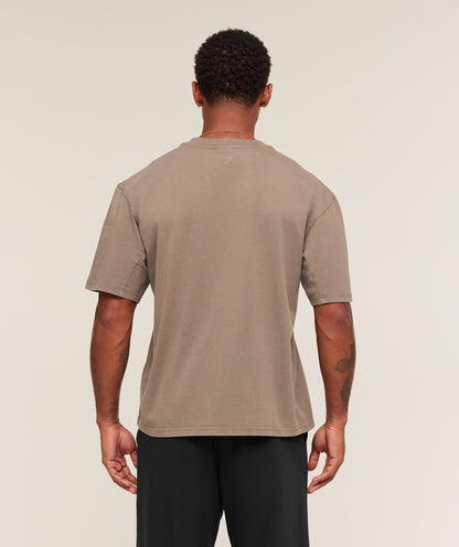 Gymshark Collegiate Washed T-Shirt - Soft Brown