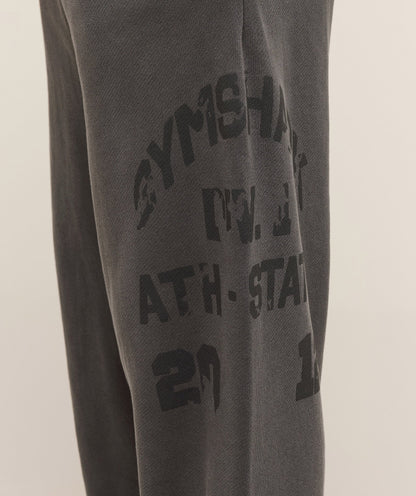 Gymshark Collegiate Washed Wide Leg Jogger - Asphalt Grey