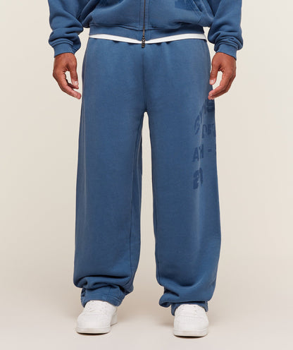 Gymshark Collegiate Washed Zip Up Hoodie - Compound Blue
