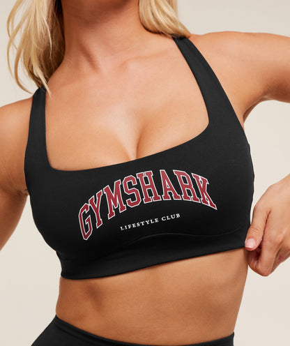 Gymshark Collegiate Sports Bra - Black