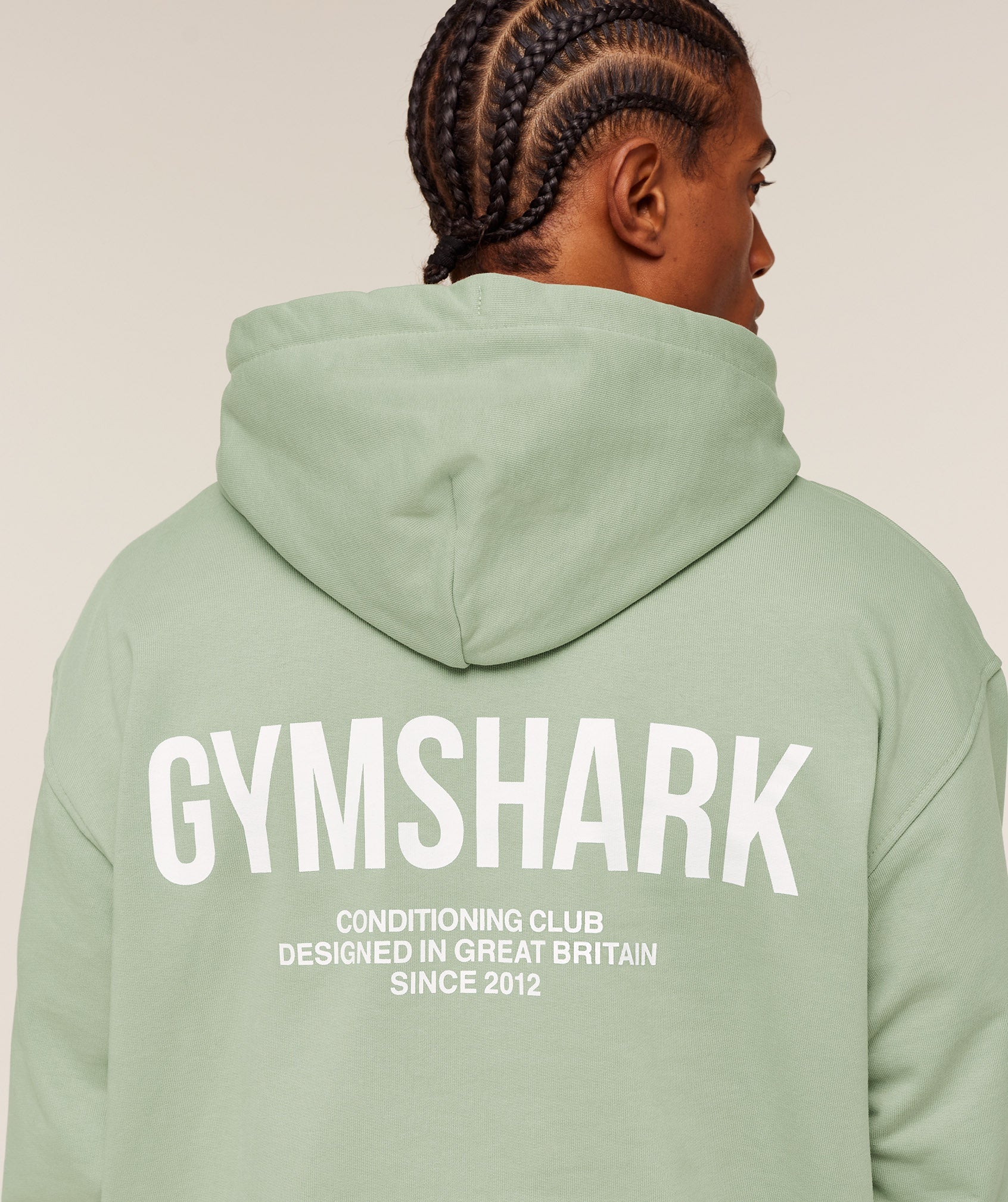 Gymshark Conditioning Club Hoodie - GS HAZE GREEN/GS WHITE
