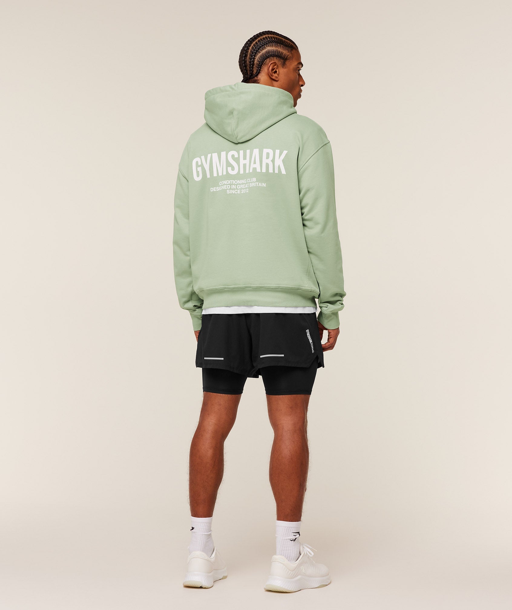 Gymshark Conditioning Club Hoodie - GS HAZE GREEN/GS WHITE