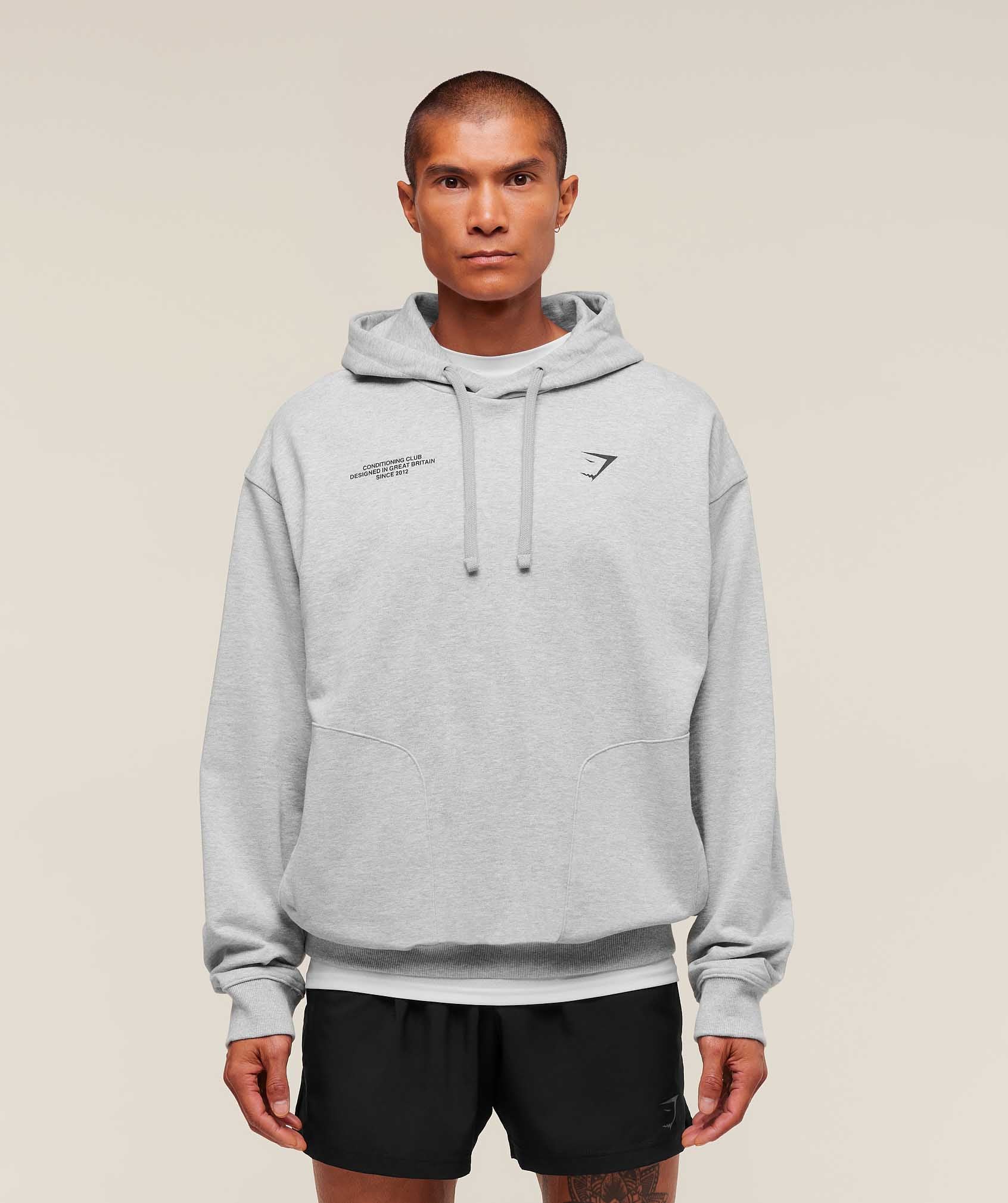 Gymshark Conditioning Club Hoodie - Light Grey Core Marl