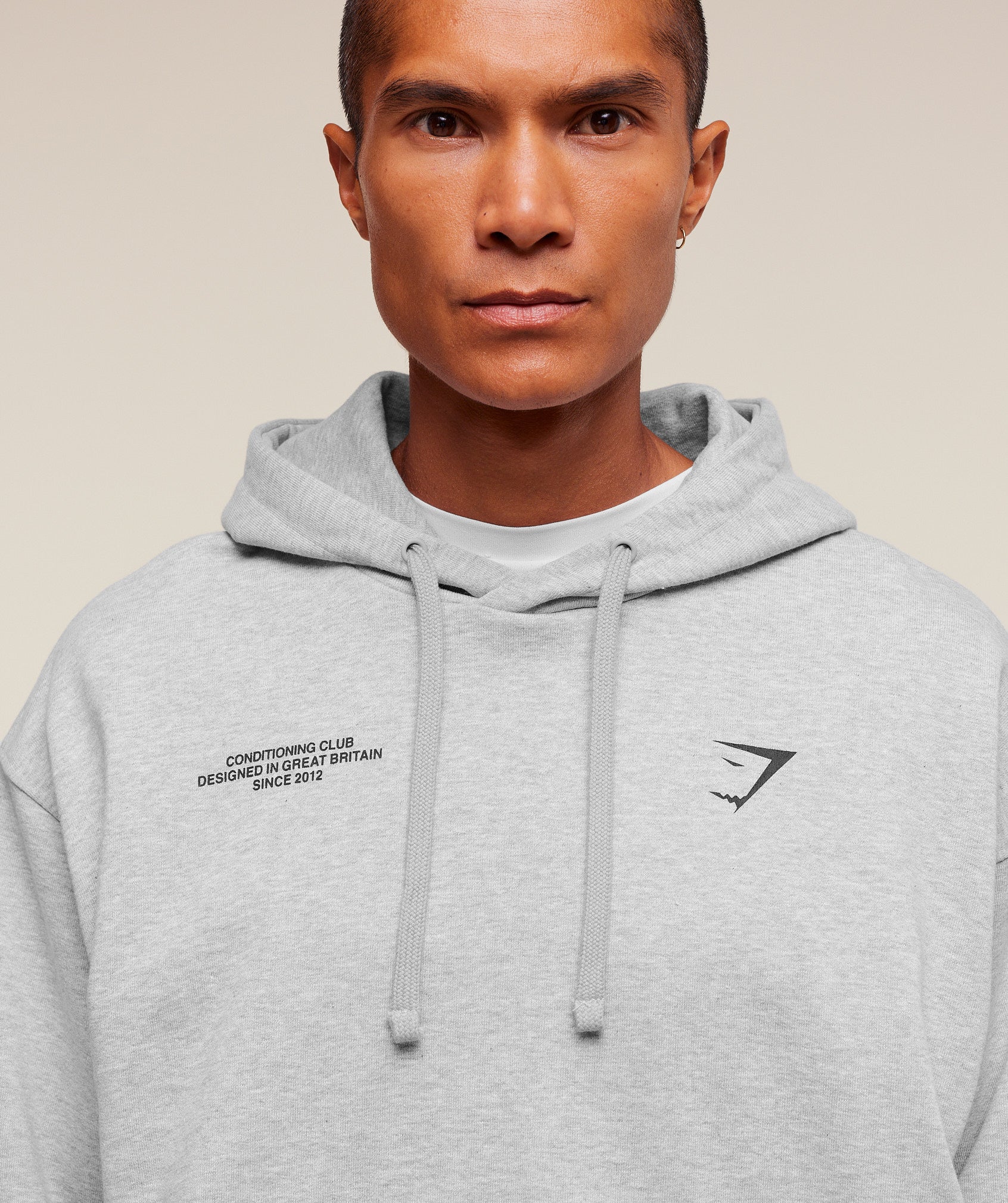 Gymshark Conditioning Club Hoodie - Light Grey Core Marl