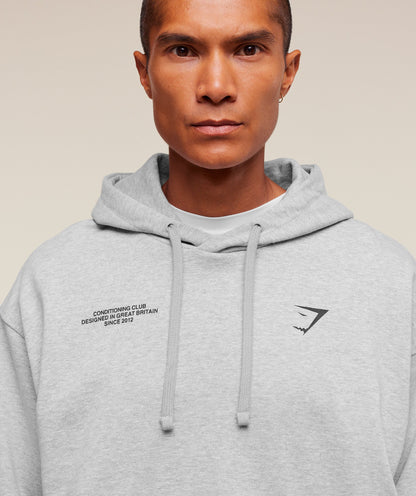 Gymshark Conditioning Club Hoodie - Light Grey Core Marl