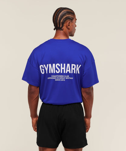Gymshark Conditioning Club Oversized T-Shirt - Athletic Blue
