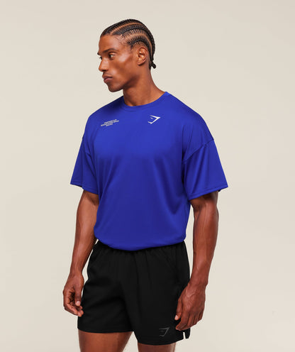 Gymshark Conditioning Club Oversized T-Shirt - Athletic Blue