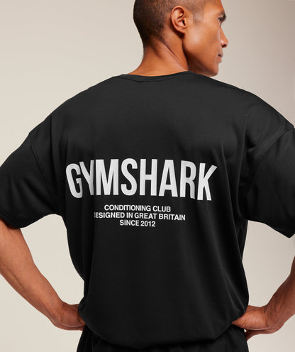 Gymshark Conditioning Club Oversized T-Shirt - Black