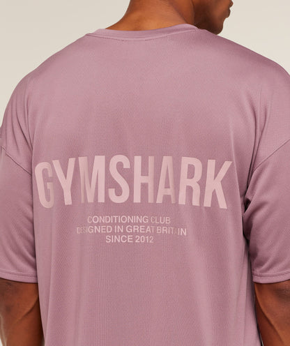 Gymshark Conditioning Club Oversized T-Shirt - GS Calm Pink/GS Light Pink