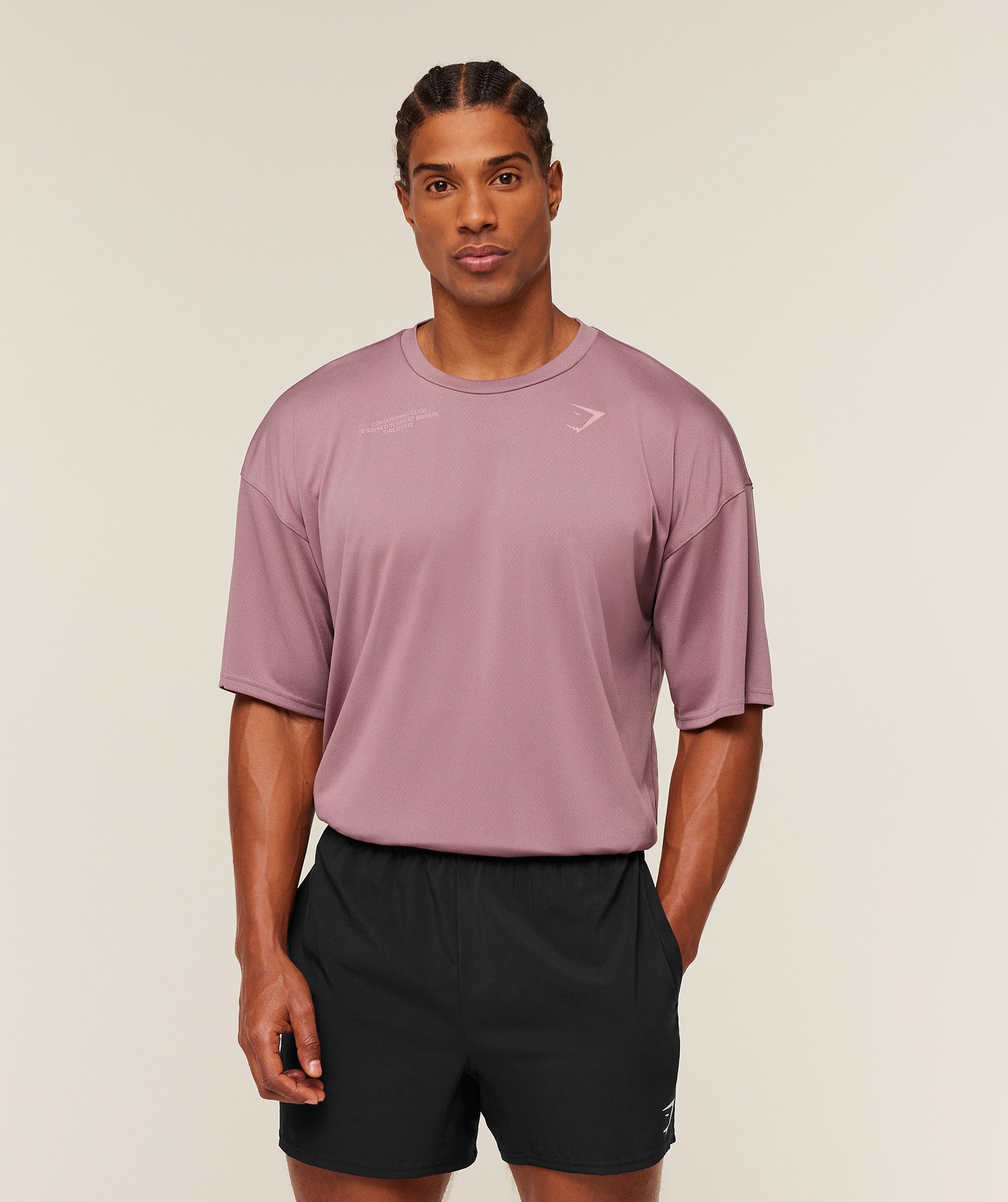 Gymshark Conditioning Club Oversized T-Shirt - GS Calm Pink/GS Light Pink