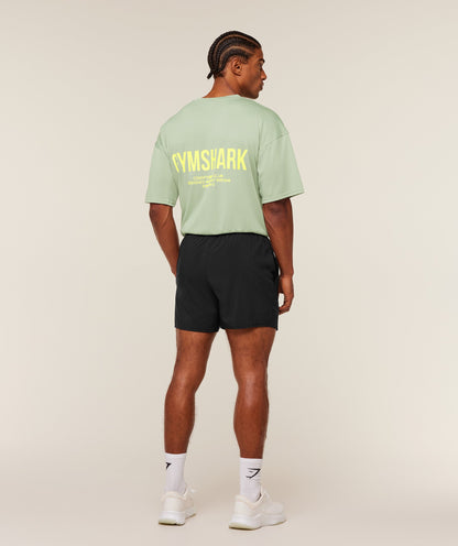 Gymshark Conditioning Club Oversized T-Shirt - GS Haze Green/GS Sorbet Yellow
