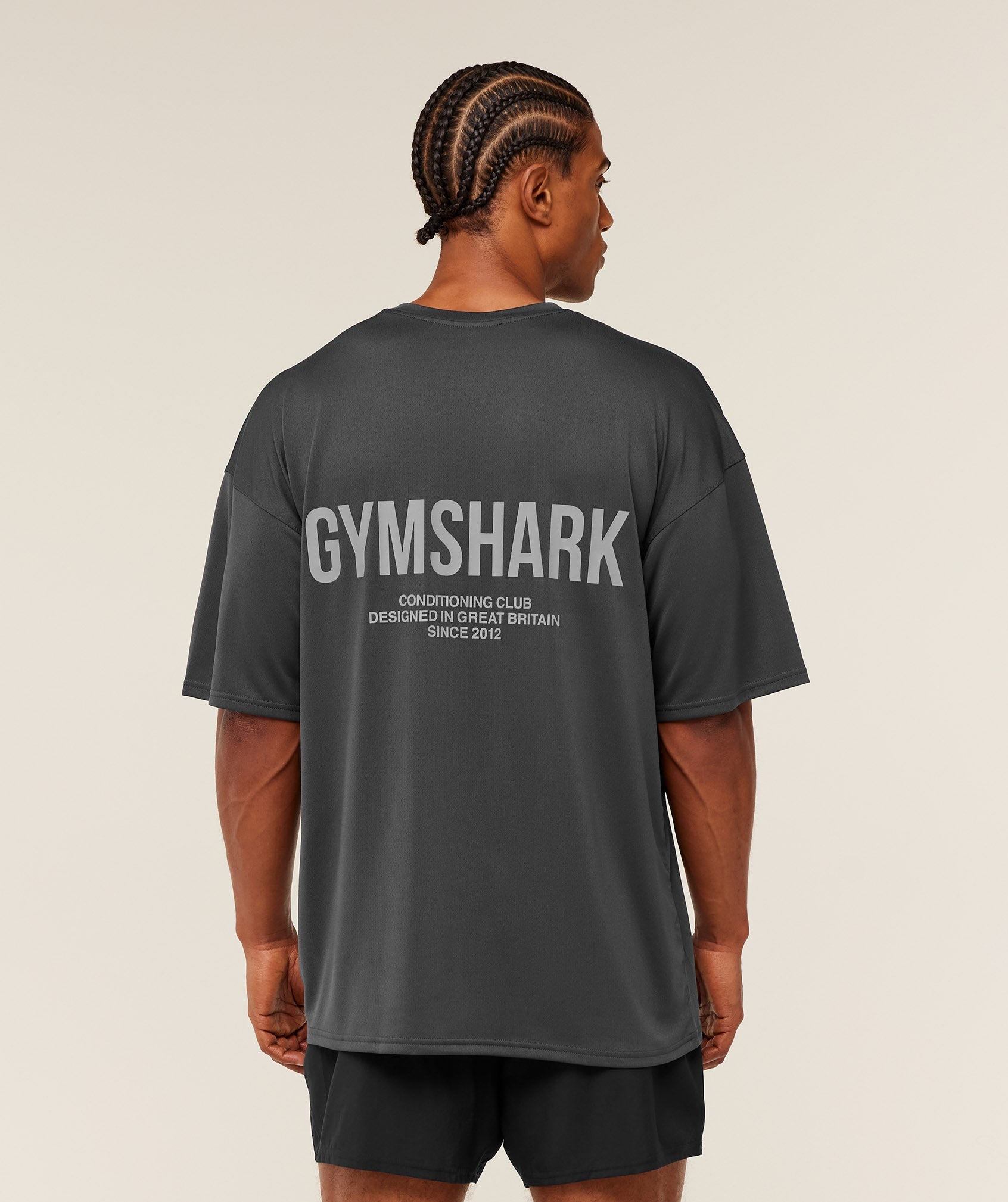 Gymshark Conditioning Club Oversized T-Shirt - GS Onyx Grey/GS Smokey Grey