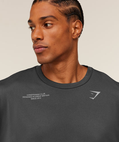 Gymshark Conditioning Club Oversized T-Shirt - GS Onyx Grey/GS Smokey Grey