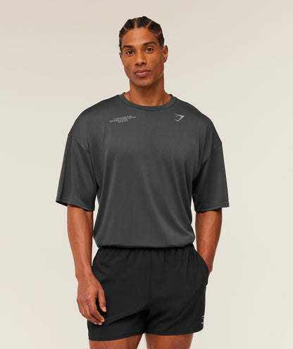 Gymshark Conditioning Club Oversized T-Shirt - GS Onyx Grey/GS Smokey Grey