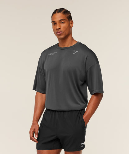 Gymshark Conditioning Club Oversized T-Shirt - GS Onyx Grey/GS Smokey Grey