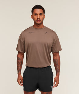 Gymshark Conditioning Club Oversized T-Shirt - Soft Brown/Archive Brown