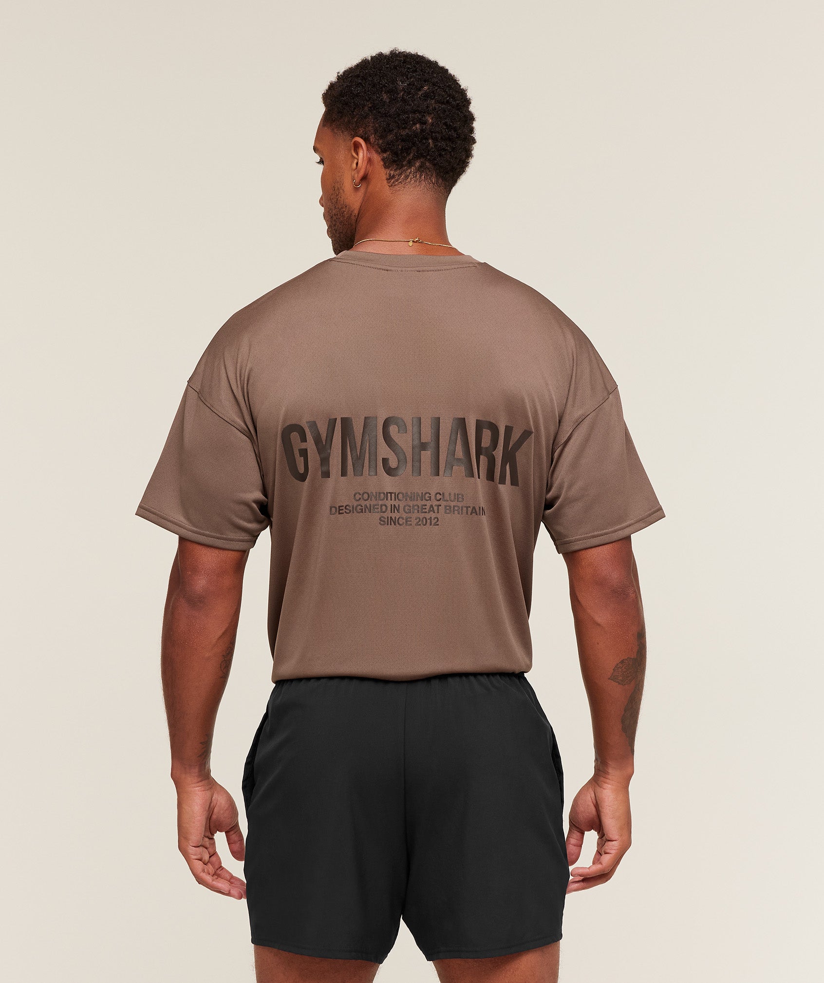 Gymshark Conditioning Club Oversized T-Shirt - Soft Brown/Archive Brown