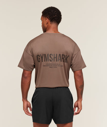Gymshark Conditioning Club Oversized T-Shirt - Soft Brown/Archive Brown