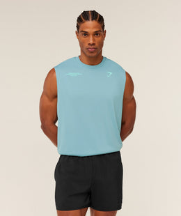 Gymshark Conditioning Club Tank - GS Flow Blue/GS Pop Turquoise
