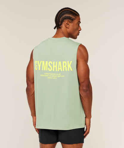 Gymshark Conditioning Club Tank - GS Haze Green/GS Sorbet Yellow
