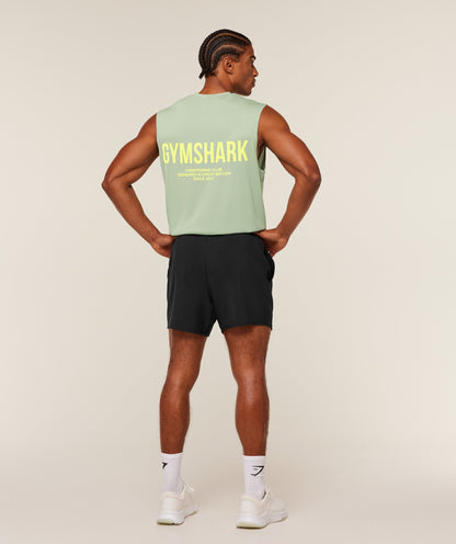 Gymshark Conditioning Club Tank - GS Haze Green/GS Sorbet Yellow
